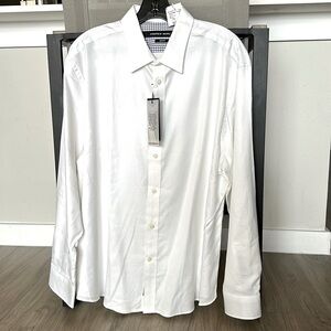 NWT $95 Andrew Marc XL Slim Fit 17 34/35 White